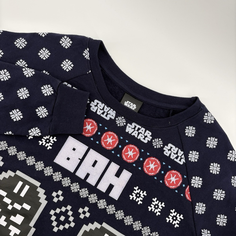 Star Wars Bah Humbug S/CH (3-5) Ugly Christmas Sweater Navy‎
